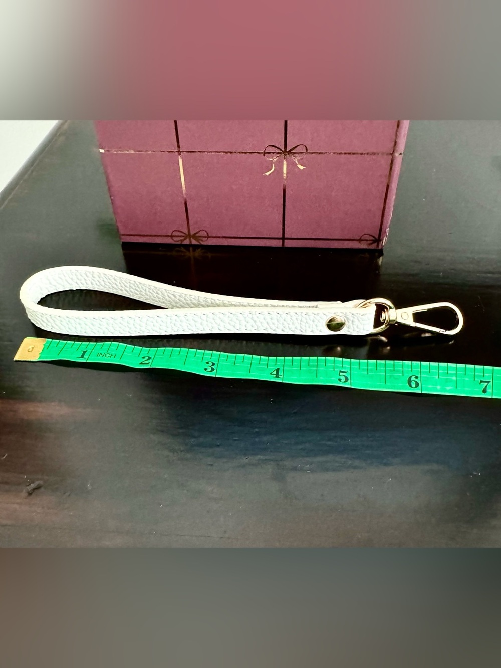 NWOT Kate Spade White Pebbled Leather Replacement Wristlet Strap Gold Hardware